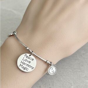 Silver Charm Inspirational Bracelet